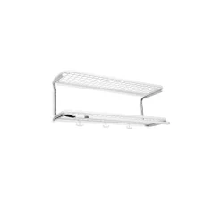 Essem Design Hat Rack & Hat Shelves*Classic 650 hat shelf, /chrome, 2 levels, 80 cm White