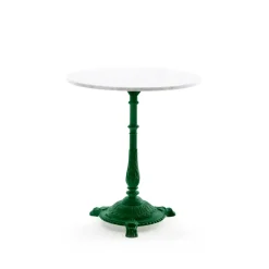 Byarums bruk Balcony Furniture*Classic coffee table, Marble , green stand White