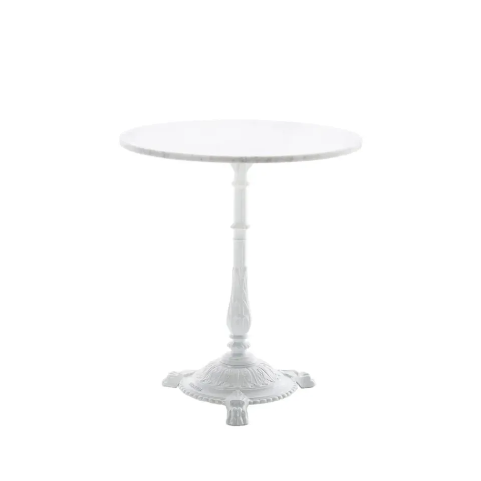 Byarums bruk Balcony Furniture|Table For Outdoor Use*Classic coffee table, Marble , stand White