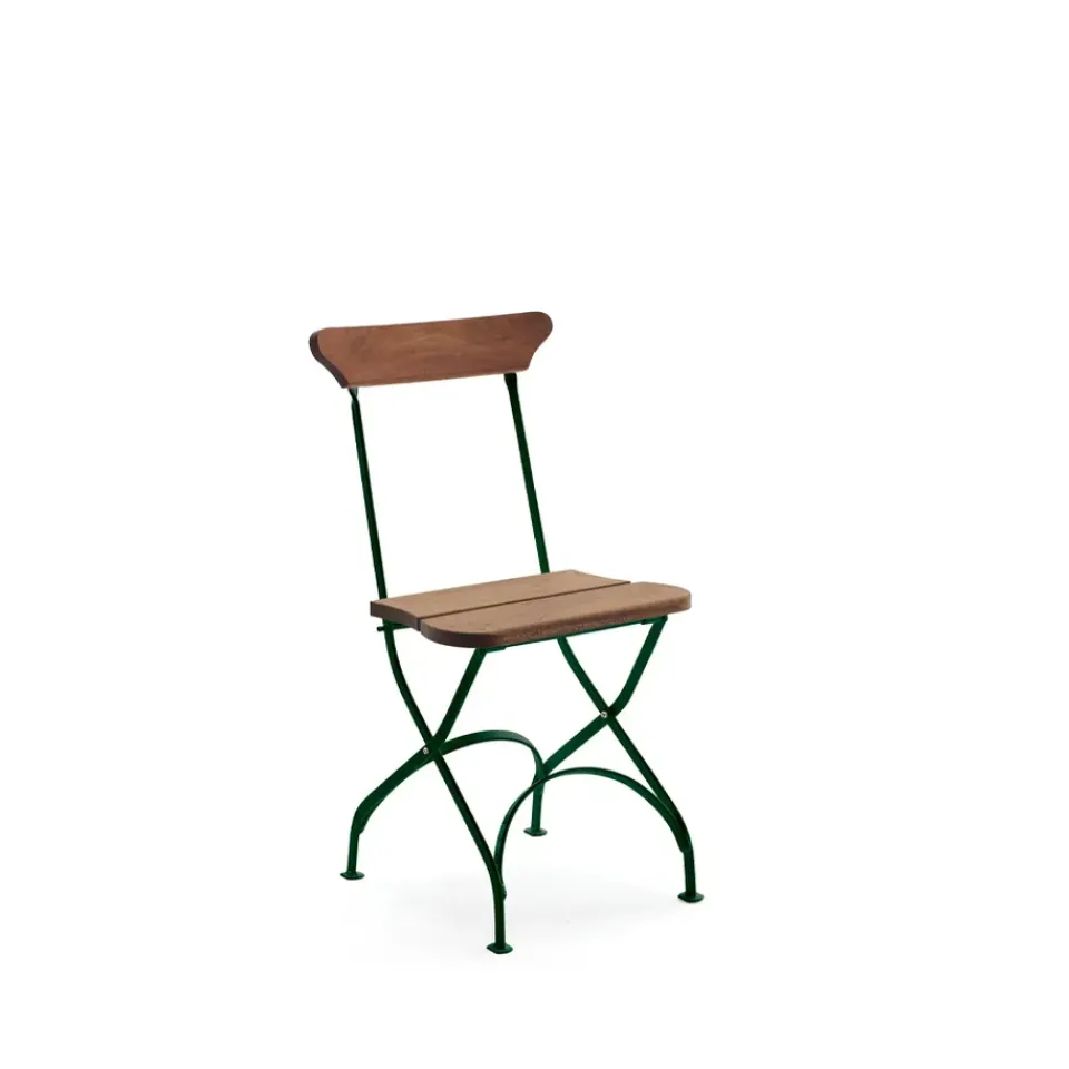 Byarums bruk Seating|Balcony Furniture*Classic No.2 chair, Mahogany oil, green stand BrownGreen
