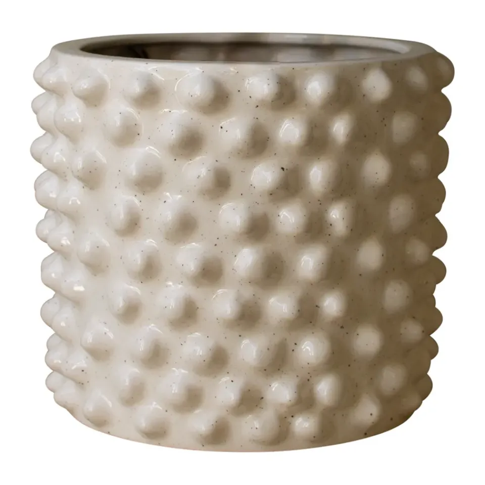 DBKD Garden Details & Accessories*Cloudy flower pot vanilla, Small Ø21 cm White