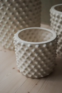 DBKD Garden Details & Accessories*Cloudy flower pot vanilla, Small Ø21 cm White