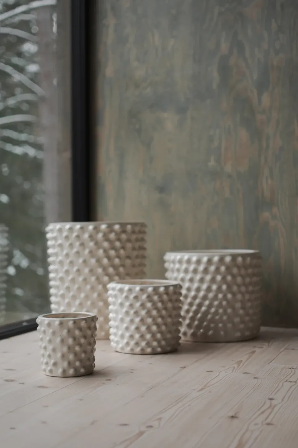 DBKD Garden Details & Accessories*Cloudy flower pot vanilla, Small Ø21 cm White