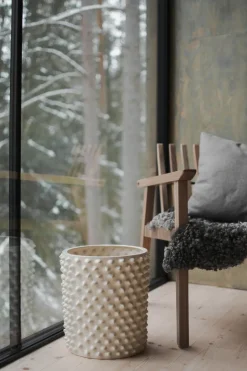 DBKD Garden Details & Accessories*Cloudy flower pot vanilla, Large Ø33 cm White