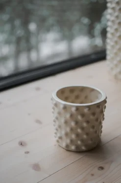 DBKD Garden Details & Accessories*Cloudy flower pot vanilla, Mini Ø15 cm White