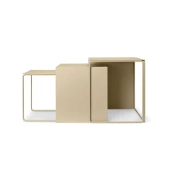 Ferm Living Side Tables*Cluster coffee table set, Cashmere, 3-pieces Beige