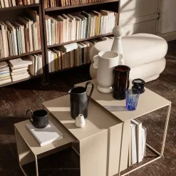 Ferm Living Side Tables*Cluster coffee table set, Cashmere, 3-pieces Beige