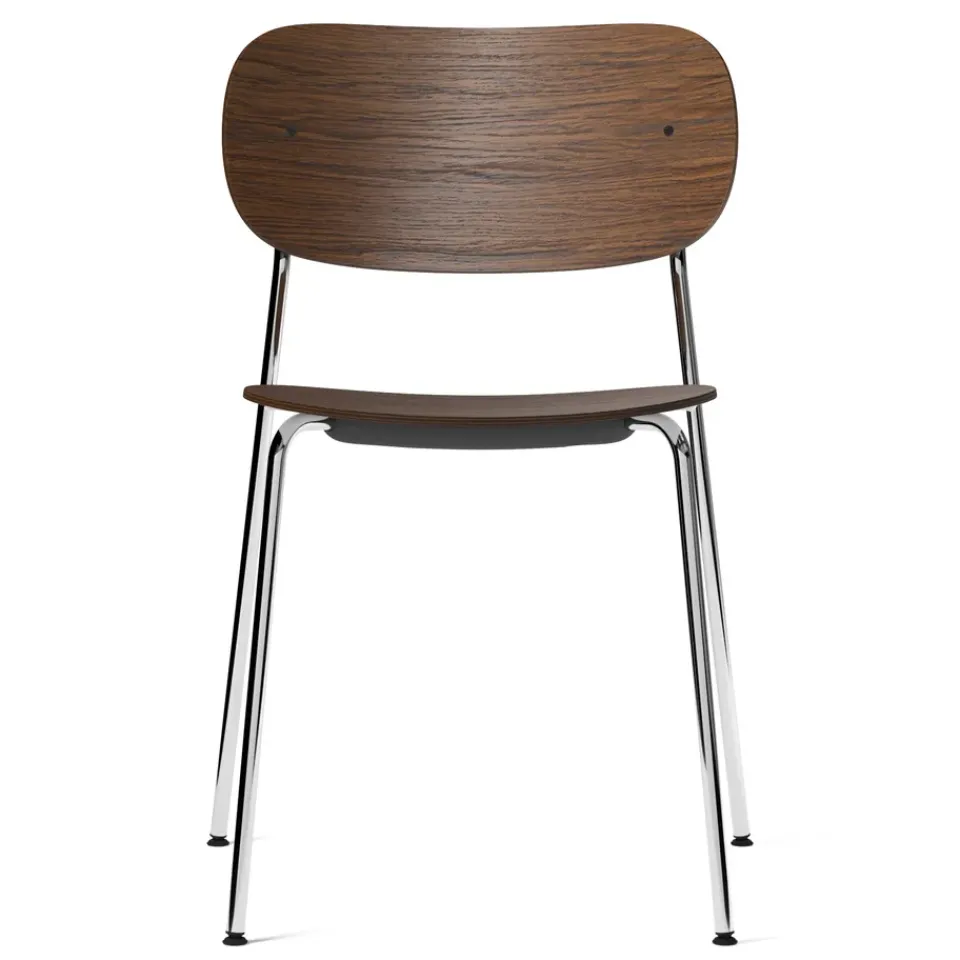 Audo Copenhagen Chairs*Co chair chromed legs, dark-stained oak Brown