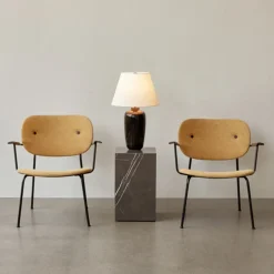 Audo Copenhagen Armchairs & Footstools*Co lounge chair, Leather dakar 0842 , back & arm, dark stained oak, legs Black