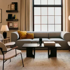 Audo Copenhagen Armchairs & Footstools*Co lounge chair, Leather dakar 0842 , back & arm, dark stained oak, legs Black