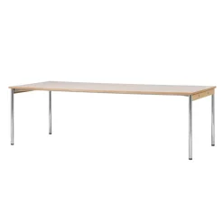 Audo Copenhagen Desks*Co Table conference table 240x100cm, Chrome, laminate creme Grey