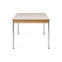Audo Copenhagen Desks*Co Table conference table 240x100cm, Chrome, laminate creme Grey
