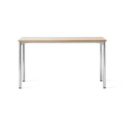 Audo Copenhagen Desks*Co Table conference table 140x70cm, Chrome, laminate creme Grey
