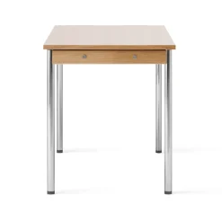 Audo Copenhagen Desks*Co Table conference table 140x70cm, Chrome, laminate creme Grey