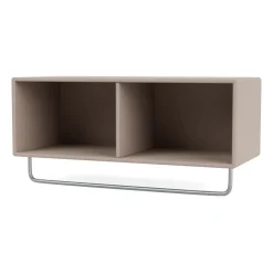 Montana Hat Rack & Hat Shelves*COAT hat shelf with clothes rails, Mushroom Beige