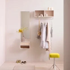 Montana Hat Rack & Hat Shelves*COAT hat shelf with clothes rails, Fennel 144, incl. suspension Green