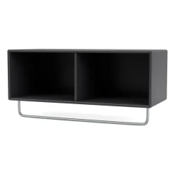Montana Hat Rack & Hat Shelves*COAT hat shelf with clothes rails, Anthracite Grey