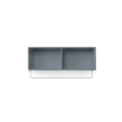 Montana Hat Rack & Hat Shelves*COAT hat shelf with clothes rails, Graphic 100, incl. suspension Grey