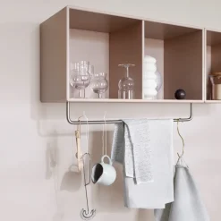 Montana Hat Rack & Hat Shelves*COAT hat shelf with clothes rails, Graphic 100, incl. suspension Grey