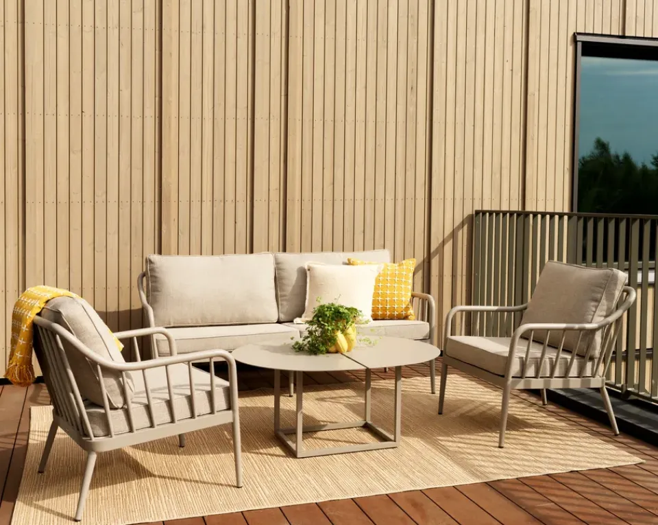 Brafab Garden Sofas & Garden Benches|Balcony Furniture*Coleville sofa, Khaki-burlap , 3-seater Beige