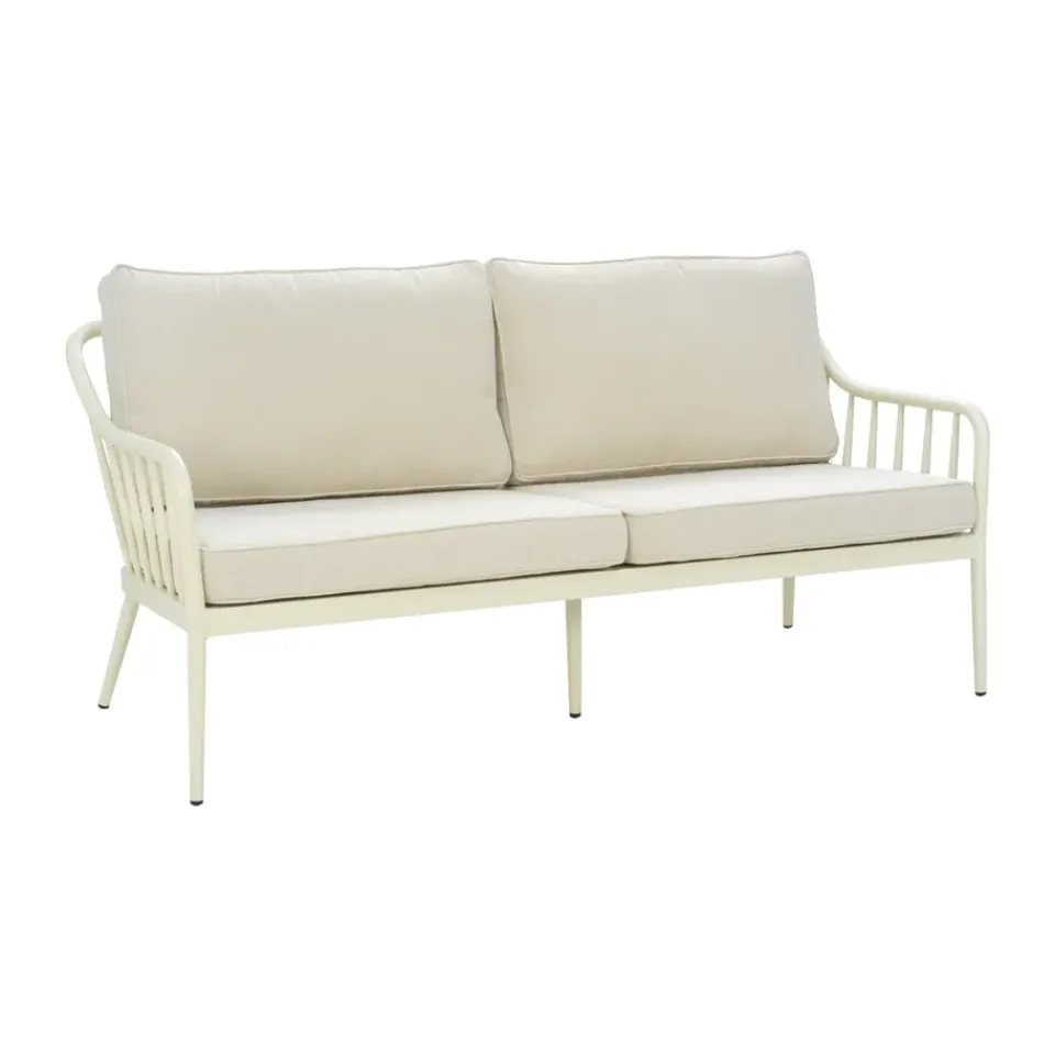 Brafab Garden Sofas & Garden Benches|Balcony Furniture*Coleville sofa, Pearl -dot beige, 3-seater White