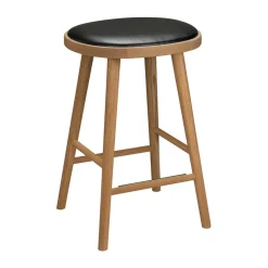 Hans K Bar Stools*Colibri bar stool 63 cm, Oiled oak-black pad Brown