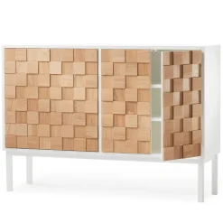 A2 Display & Glass Cabinets*Collect 2016 low cupboard, oiled oak- White
