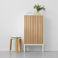 A2 Display & Glass Cabinets*Collect cabinet 2013 oak, White leg Brown