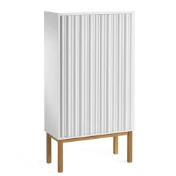 A2 Display & Glass Cabinets*Collect cabinet 2003, White-oak legs BrownWhite