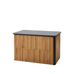 Cane-line Garden Details & Accessories*Combine cushion box, Teak, lava grey, small Brown