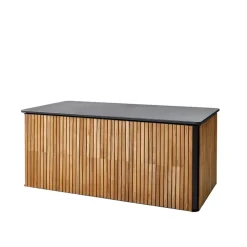 Cane-line Garden Details & Accessories*Combine cushion box, Teak, lava grey, large Brown
