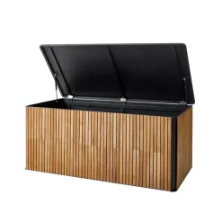 Cane-line Garden Details & Accessories*Combine cushion box, Teak, lava grey, large Brown