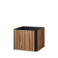 Cane-line Garden Details & Accessories*Combine plant pot, Teak, lava grey Brown
