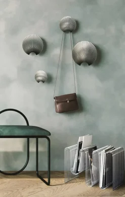 AYTM Clothes Hooks & Hangers*Concha hook silver, M Silver-coloured