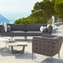 Cane-line Seating|Outdoor Lounge Furniture*Conic lounge armchair, , incl. cushions Grey