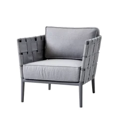 Cane-line Seating|Outdoor Lounge Furniture*Conic lounge armchair, Light , incl. cushions Grey