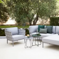 Cane-line Seating|Outdoor Lounge Furniture*Conic lounge armchair, Light , incl. cushions Grey