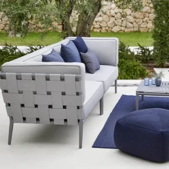 Cane-line Garden Sofas & Garden Benches|Outdoor Lounge Furniture*Conic modular sofa, airtouch , daybed, incl. cushions Grey