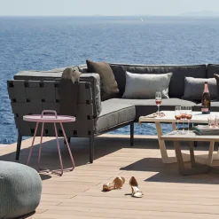 Cane-line Outdoor Lounge Furniture|Garden Sofas & Garden Benches*Conic modular sofa, airtouch light -right-incl. cushions Grey