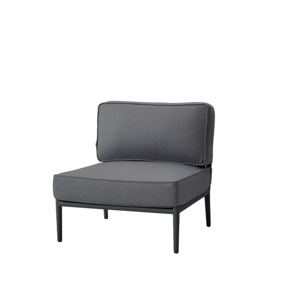 Cane-line Garden Sofas & Garden Benches|Outdoor Lounge Furniture*Conic modular sofa, airtouch , single, incl. cushions Grey