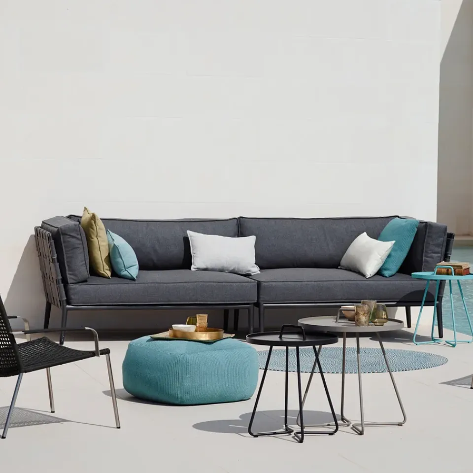 Cane-line Garden Sofas & Garden Benches|Outdoor Lounge Furniture*Conic modular sofa, airtouch , single, incl. cushions Grey