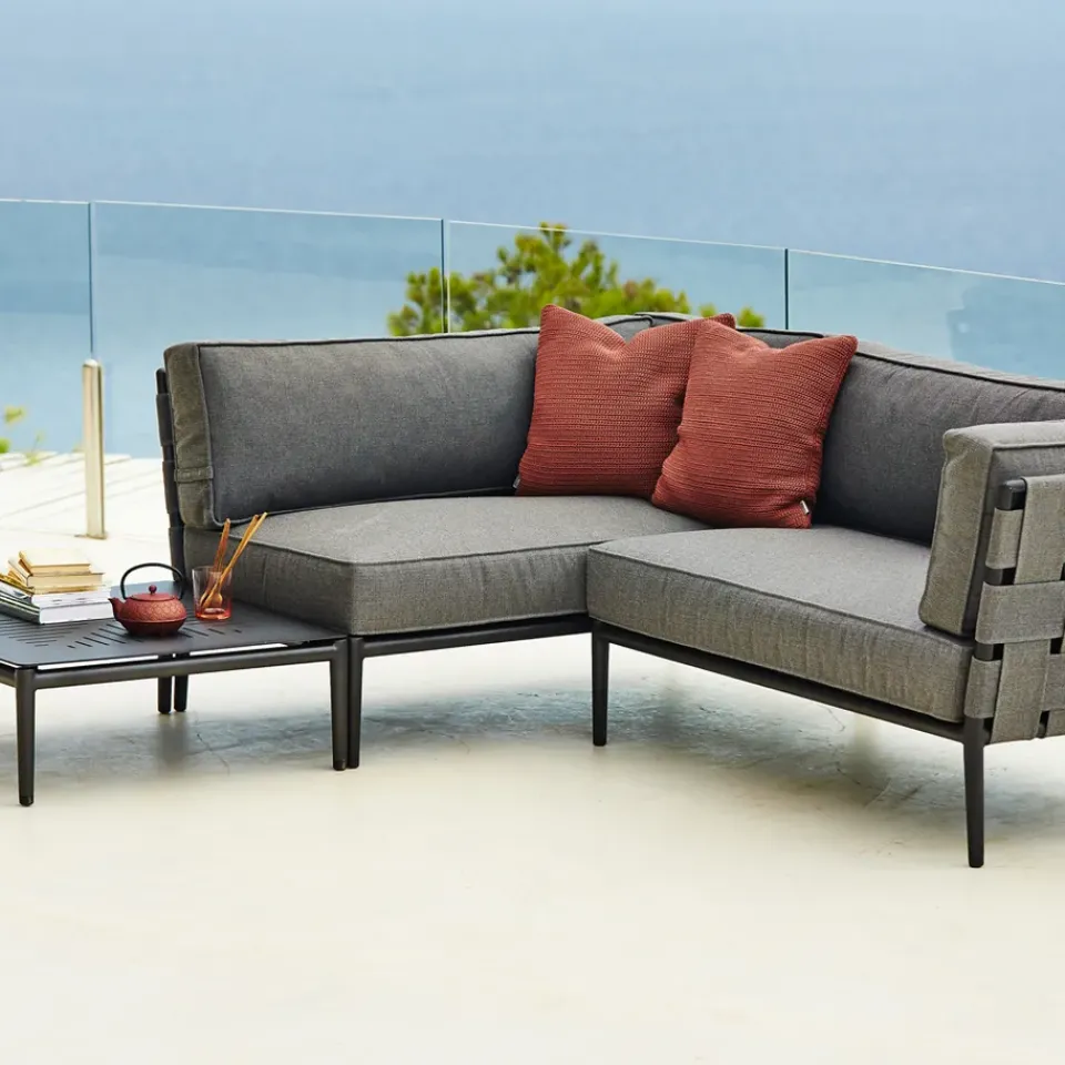 Cane-line Garden Sofas & Garden Benches|Outdoor Lounge Furniture*Conic modular sofa, airtouch , single, incl. cushions Grey
