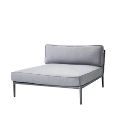 Cane-line Garden Sofas & Garden Benches|Outdoor Lounge Furniture*Conic modular sofa, Light daybed incl. cushions Grey