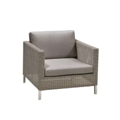 Cane-line Outdoor Lounge Furniture*Connect armchair weave, Taupe, cushion set Natté taupe Beige