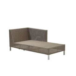 Cane-line Seating|Garden Sofas & Garden Benches*Connect chaise longue, Taupe, left Beige
