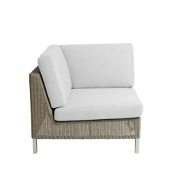 Cane-line Garden Sofas & Garden Benches|Outdoor Lounge Furniture*Connect corner section, Taupe, corner section, white cushions Beige