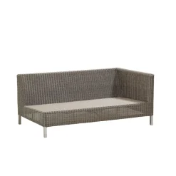 Cane-line Outdoor Lounge Furniture|Garden Sofas & Garden Benches*Connect modular sofa, 2-seater taupe, left Beige