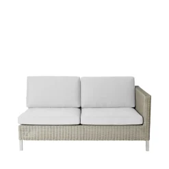Cane-line Garden Sofas & Garden Benches|Outdoor Lounge Furniture*Connect modular sofa, 2-seater taupe, left, white cushions Beige