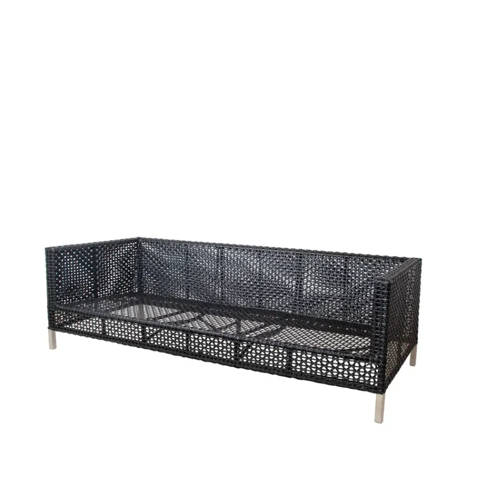 Cane-line Garden Sofas & Garden Benches|Balcony Furniture*Connect sofa 3-seater, Anthracite Grey