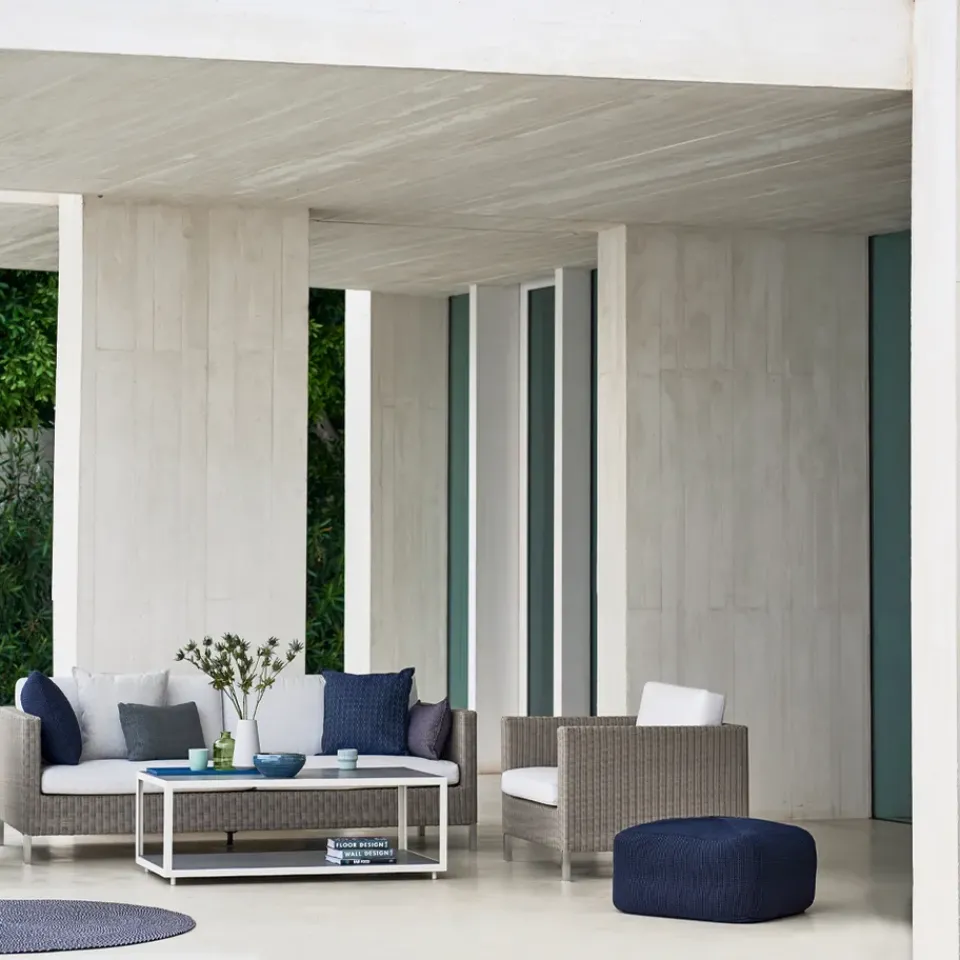 Cane-line Garden Sofas & Garden Benches|Balcony Furniture*Connect sofa 3-seater, Anthracite Grey